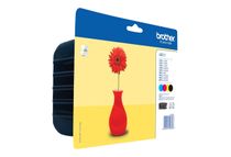 Brother LC121 Value Pack - zwart, geel, cyaan, magenta - origineel - inktcartridge