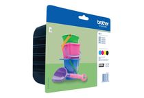Brother LC221 Value Pack - 4 - zwart, geel, cyaan, magenta - origineel - inktcartridge - voor Brother DCP-J562DW, MFC-J480DW, MFC-J680DW, MFC-J880DW