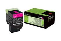 Lexmark 702M - Magenta - origineel - tonercartridge LCCP, LRP - voor Lexmark CS310dn, CS310n, CS410dn, CS410dtn, CS410n, CS510de, CS510dte