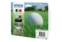 Epson 34XL - 4 - XL - zwart, geel, cyaan, magenta - origineel - blister - inktcartridge - voor WorkForce Pro WF-3720, WF-3720DWF, WF-3725DWF
