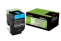 Lexmark 802HC - Hoog rendement - cyaan - origineel - tonercartridge LCCP, LRP - voor Lexmark CX410de, CX410dte, CX410e, CX510de, CX510dhe, CX510dthe