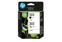 HP 303 Combo Pack - 2 - zwart, driekleur op verfbasis - origineel - inktcartridge