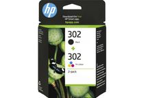 HP 302 - 2 - zwart, driekleur op verfbasis - origineel - inktcartridge