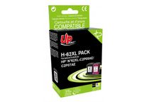UPrint H-62XL - 2 - zwart, kleur (cyaan, magenta, geel) - aansluitbaar - gereviseerd - inktcartridge (alternatief voor: HP 62XL)