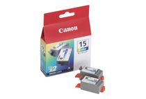 Canon BCI-15 Colour Twin Pack - 2 - 7.5 ml - kleur (cyaan, magenta, geel) - origineel - inkttank - voor i70, 80