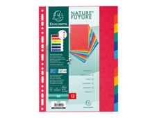 Exacompta Nature Future - Verdeler - 12 onderdelen - A4 - met tabbladen - rood gevlekt