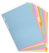 Exacompta Forever - Verdeler - 12 onderdelen - A4 - met tabbladen - pastel