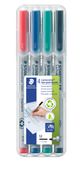 STAEDTLER Lumocolor 315 - Marker - niet permanent - zwart, rood, blauw, groen - 1 mm - gemiddeld - pak van 4