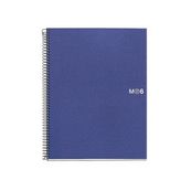 Miquelrius The Original - Notitieboek - met spiraal gebonden - A4 - 150 vellen / 300 pagina's - van ruiten voorzien - 4 gaten - blauw - polypropyleen (PP)