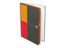 Oxford International NoteBook Connect - Notitieboek - met draad gebonden - B5 - 80 vellen / 160 pagina's - wit - van ruiten voorzien - 2 gaten - karton