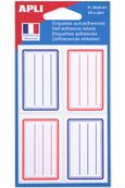 APLI agipa - Zelfklevend etiket - blauw, rood (pak van 24)
