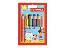 STABILO woody 3 in 1 - kleurpotlood (pak van 6)