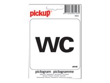 PICKUP - Teken - WC - vierkant - 100 x 100 mm - zelfklevend - vinyl