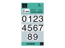 Exacompta - Pack de 68 Chiffres adhésifs 0 à 9 - 50 mm (hauteur) - noir