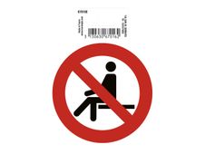 Exacompta teken - no sitting - 100 x 100 mm - polyvinyl chloride (PVC) / vinyl - rood