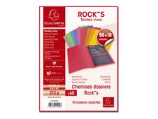 Exacompta ROCK"S 220 - Map met vierkante uitsparing - A4 - voor 200 vellen - vivid assorted (pak van 60)
