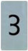 PICKUP Alulook - Teken - number - 44 x 60 mm - bevestigd aan deur - zelfklevend