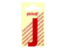 PICKUP LETTERING MONO Nobel - Zelfklevend etiket - voorgedrukt: J - glanzend rood