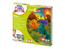 FIMO kids form&play Dino - Set met boetseerklei - zwart, wit, bruin, light skin tone
