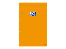 Oxford Bloc Orange A4+ - Bloknote - geniet - 80 vellen / 160 pagina's - extra wit papier - van lijnen voorzien - oranje hoes
