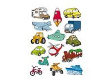 Apli - 3 feuilles gommettes transports