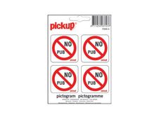PICKUP - Teken - no publicity - richting - zelfklevend - vinyl (pak van 4)
