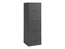 Classeur 4 tiroirs pour dossiers suspendus - 125,6 x 40 x 40 cm - anthracite