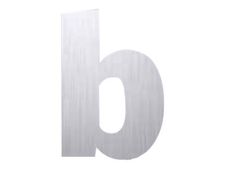 PICKUP Home - Teken - lowercase letter - 145 mm (height) - geborsteld aluminium