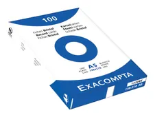 Exacompta - Registratiekaart - A5 - wit - ongekleurd (pak van 100)