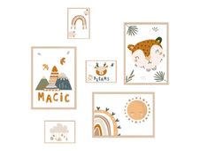 Color Pop poster - papier - autumn print (pak van 6)