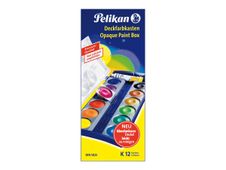 Pelikan 735 K/12 - verf - zwart, geel, oranje, violet, ultramarijn, gebrande sienna, blauw groen, geel groen, okergeel, cyaan blauw, Chinees wit, magenta rood, vermiljoen donker