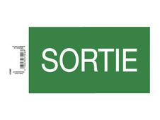 Exacompta teken - uitgang - sortie - 200 x 110 mm - polyvinyl chloride (PVC) / vinyl - groen