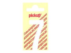 PICKUP LETTERING MONO Nobel - Zelfklevend etiket - voorgedrukt: 7 - mat wit