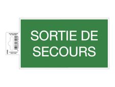 Exacompta teken - nooduitgang - sortie de secours - 200 x 110 mm - PVC - groen