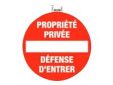 Exacompta teken - private property / entrance defense - propriété privée / défense d'entrée - 300 mm (diameter) - vinyl