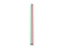 JPC - Lineaal met driehoek - 30 cm - wit - synthetische vezels