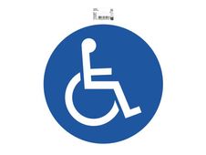 Exacompta teken - reserved for disabled - réservé handicapés - 300 mm (diameter) - polyvinylchloride (PVC) - blauw