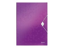 Leitz WOW - map met 3 flappen - A4 - voor 150 vellen - metallic paars
