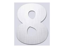PICKUP Home 3D - Teken - number - 145 mm (height) - voor bevestiging op oppervlak - geborsteld aluminium