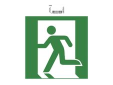Exacompta teken - evacuation (left) - 200 x 200 mm - polyvinyl chloride (PVC) / vinyl - groen