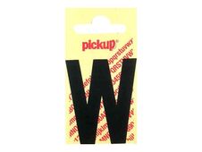 PICKUP LETTERING MONO Nobel - Zelfklevend etiket - voorgedrukt: W - matzwart