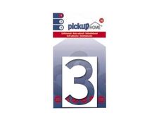 PICKUP Home 3D Milan 60 - Teken - number - 60 mm - voor bevestiging op oppervlak - zelfklevend - wit