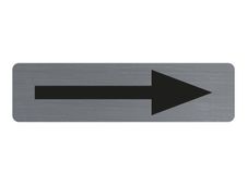 Exacompta teken - pijl - 165 x 44 mm - aluminium - grijs, zwart