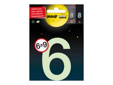 PICKUP Glow In The Dark - Teken - number - 75 mm (height) - voor bevestiging op oppervlak - zelfklevend