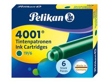 Pelikan 4001 - inktpatroon - donkergroen (pak van 6)