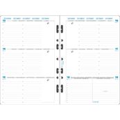 Exacompta Exatime 21 - Recharge pour organiseur - 1 semaine sur 2 pages à l'horizontal - 14,2 x 21 cm