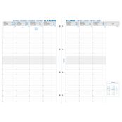 Exacompta Exatime 29 - Recharge pour organiseur - 1 semaine sur 2 pages 1/4H - 21 x 29,7 cm