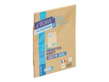 GPV - 10 Pochettes Enveloppes B5 250 x 176 mm - 85 gr - sans fenêtre - kraft - bande adhésive
