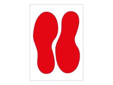 PICKUP teken - footprints - 250 mm - rood