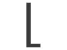 PICKUP Home 3D Stockholm - Teken - capital letter - 90 mm (height) - voor bevestiging op oppervlak - zelfklevend - acryl - grijs